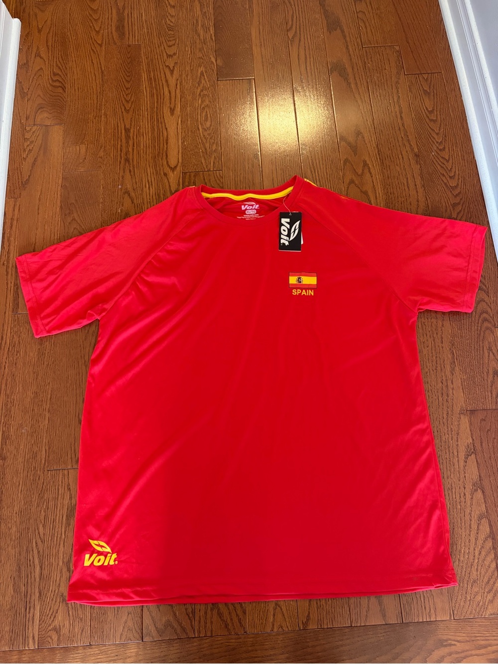 Spain Red Soccer Jersey Men's